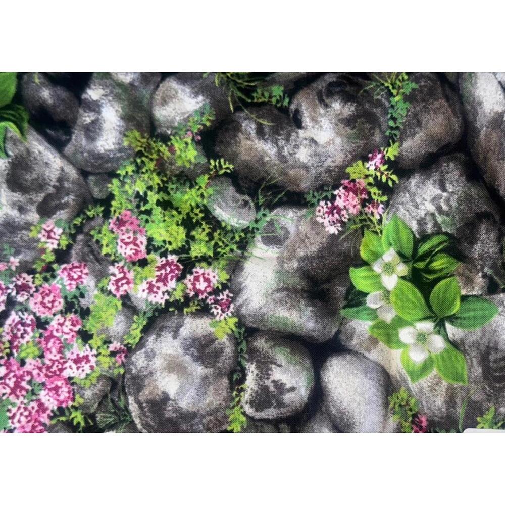 Michael Miller 'Flower Rocks' Cotton Fabric 1/2 Yard